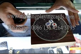 Invisible ink marked cards contact lenses